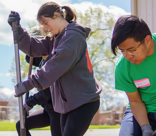 Volunteers working Bring It Back to Normal