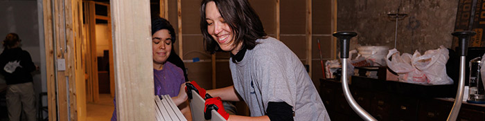 Students celebrating the Martin Luther King Jr. Day of Service.