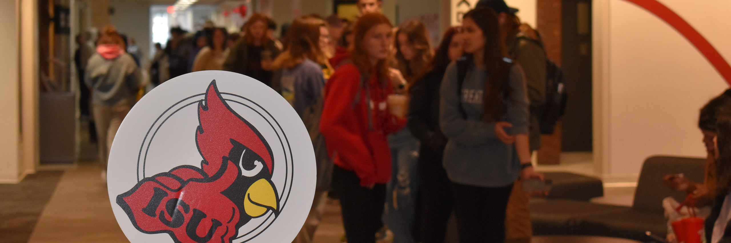 Students in a line for the vote event.